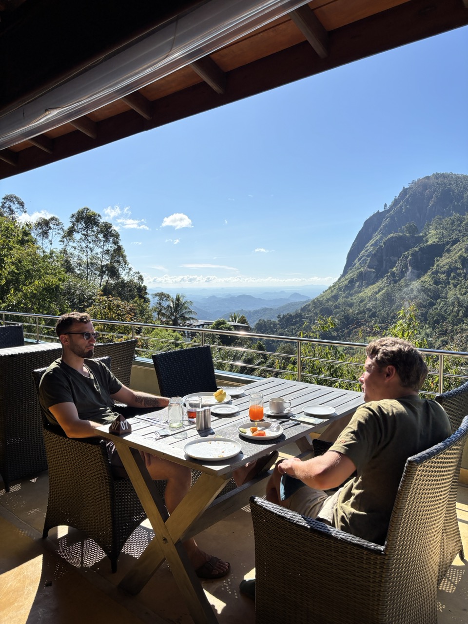 Private dining on the balcony