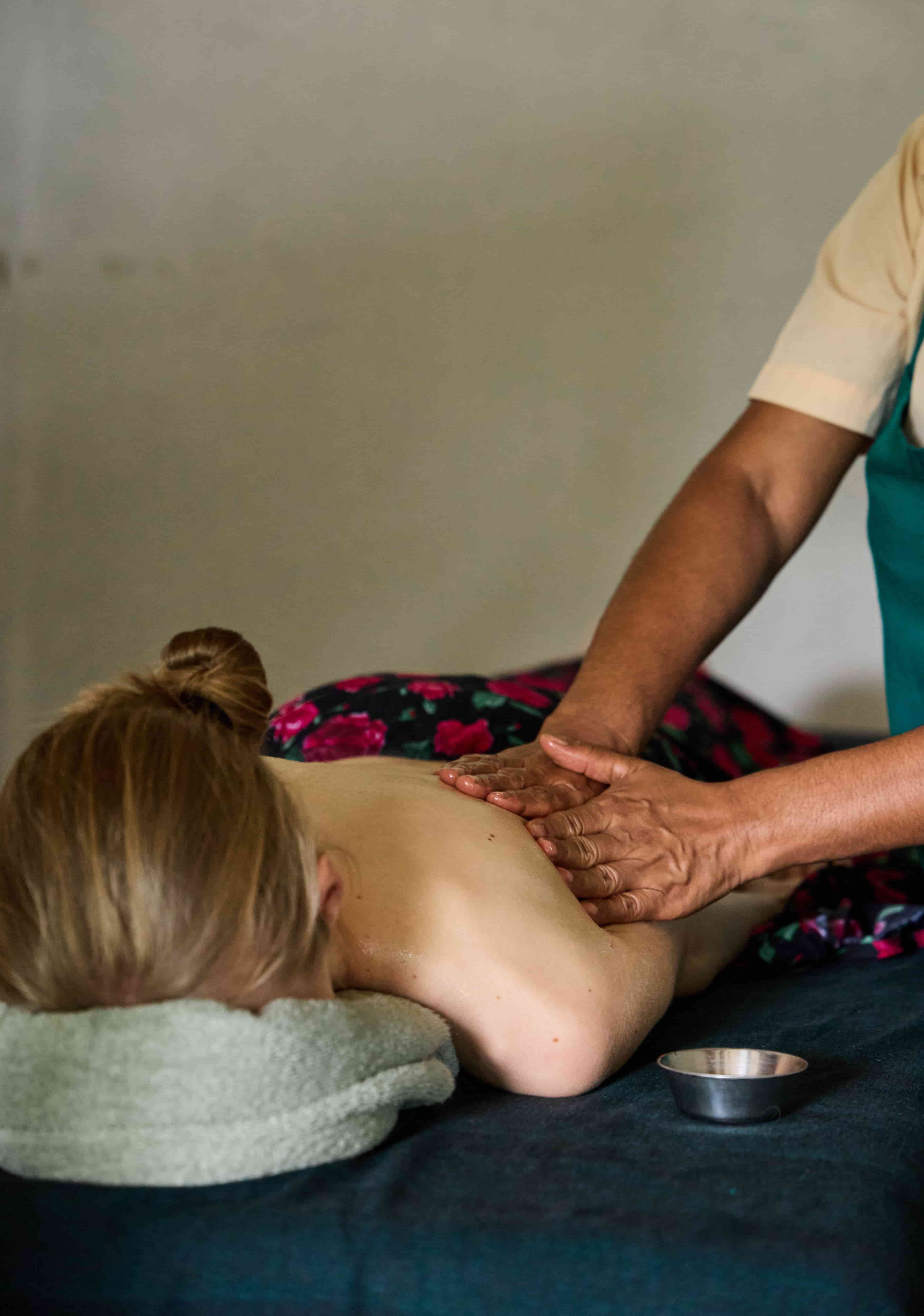 Treatment room with herbs